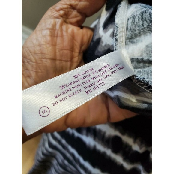 Soybu Women's Blue & White Cotton Round Neck Sleeveless Long Maxi Dress Size S - Picture 11 of 12